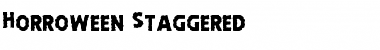 Horroween Staggered Font