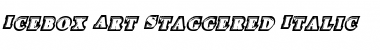 Icebox Art Staggered Italic Font