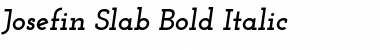 Josefin Slab Bold Italic