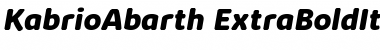 Kabrio Abarth ExtraBold Italic Font