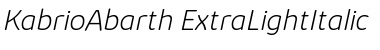 Kabrio Abarth ExtraLight Italic