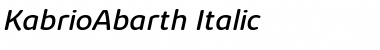 Kabrio Abarth Italic Font