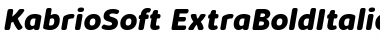 Kabrio Soft ExtraBold Italic