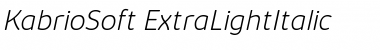 Kabrio Soft ExtraLight Italic