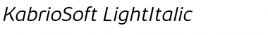 Kabrio Soft Light Italic Font
