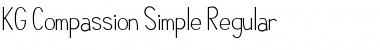 KG Compassion Simple Regular Font