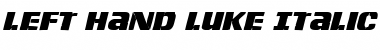 Left Hand Luke Italic Italic Font