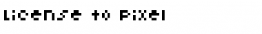 License to Pixel Standard Font
