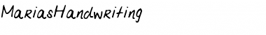 MariasHandwriting Font