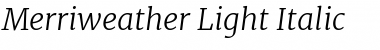 Merriweather Light Italic