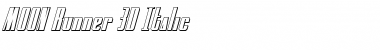MOON Runner 3D Italic Font