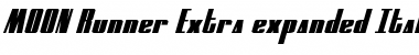 MOON Runner Extra-expanded Italic Font