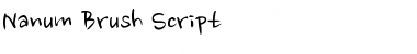 Nanum Brush Script Font