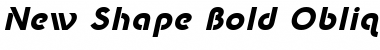 New Shape Bold Oblique Font