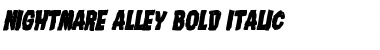 Nightmare Alley Bold Italic Bold Italic Font