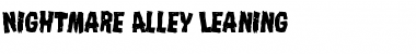 Nightmare Alley Leaning Font