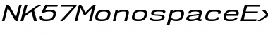 NK57 Monospace Expanded Italic Font