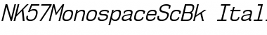 NK57 Monospace Semi-Condensed Book Italic