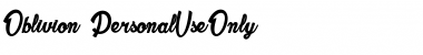 Download Oblivion_PersonalUseOnly Font