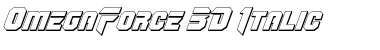 OmegaForce 3D Italic Font