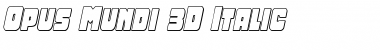 Opus Mundi 3D Italic Font