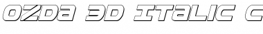 Ozda 3D Italic Font