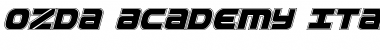 Ozda Academy Italic Font