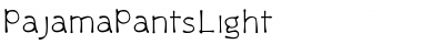 PajamaPantsLight Light Font