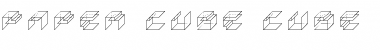 Paper Cube *cube version* Font
