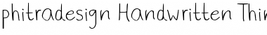 phitradesign Handwritten Thin Regular Font