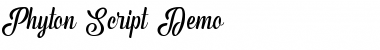 Phyton Script Demo Regular Font