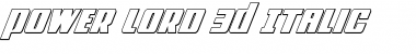 Power Lord 3D Italic Font