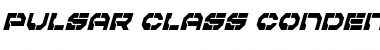 Pulsar Class Condensed Italic Font