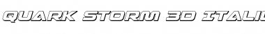 Download Quark Storm 3D Italic Font