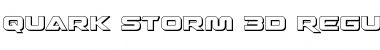 Quark Storm 3D Regular Font