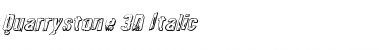 Quarrystone 3D Italic Font