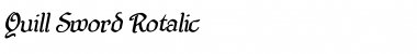 Quill Sword Rotalic Italic Font