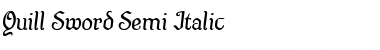 Quill Sword Semi-Italic Font