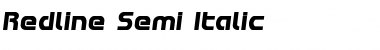 Redline Semi-Italic Semi-Italic Font