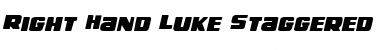 Download Right Hand Luke Staggered Italic Font