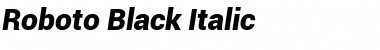 Roboto Black Italic Font