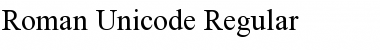 Roman Unicode Regular Font