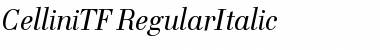 CelliniTF-RegularItalic Font