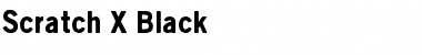 Scratch X Black Regular Font