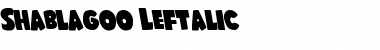 Shablagoo Leftalic Italic Font