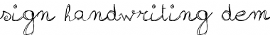 sign-handwriting_demo-version Regular Font