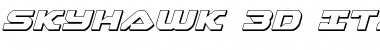 Skyhawk 3D Italic Font