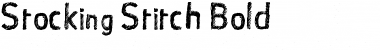 Stocking Stitch Bold Font