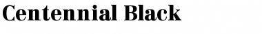 Centennial-Black Font