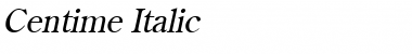 Centime Italic Font